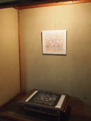 床の間椿