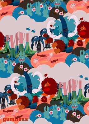 gumliens poster illustration
