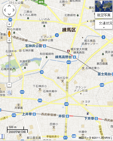 グーグルマップの渋滞情報2