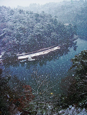 百楽荘の客室から撮影した九十九湾