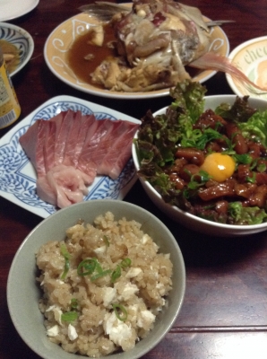 ハガツオをいただきます 釣って料理して食べるまでが釣りです