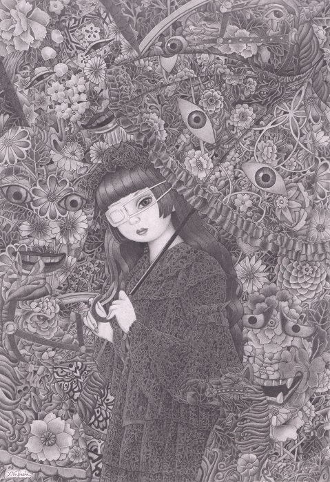 根橋洋一 ねばしよういち 鉛筆画「If I Fell」2017年 根橋洋一 ねばしよういち 鉛筆画「If I Fell」2017年（始りでも