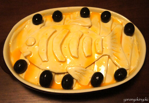 ニシンとカボチャの包み焼き