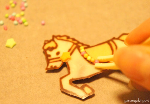 「メリーゴーランドケーキ」を作る