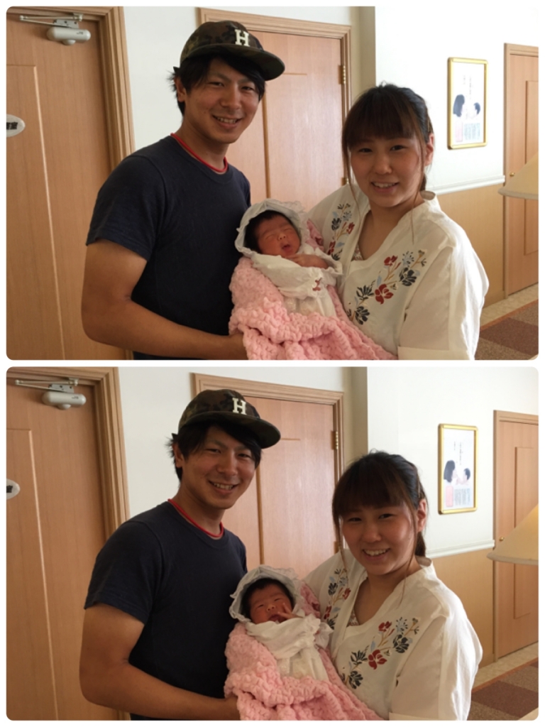 7月14日13時2分生まれのゆあちゃんファミリー