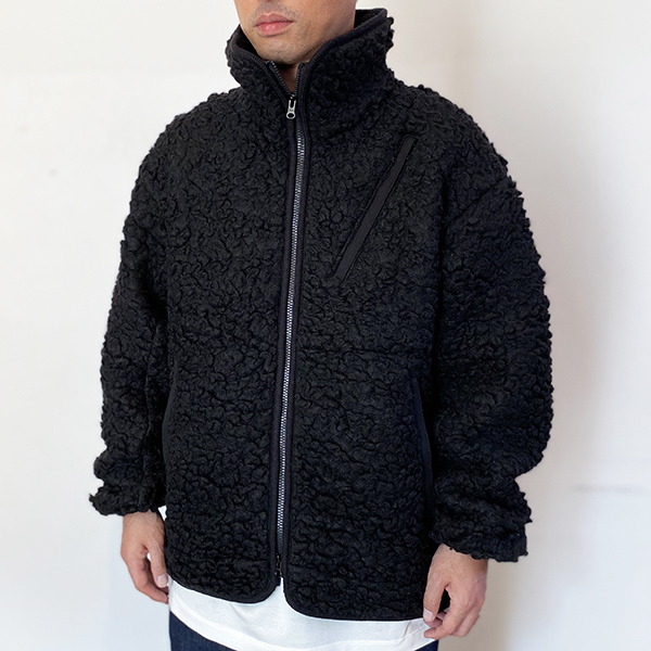 タグ付WOOL BOA FLEECE FIELD JACKET/M/ポリエステル/ブラック