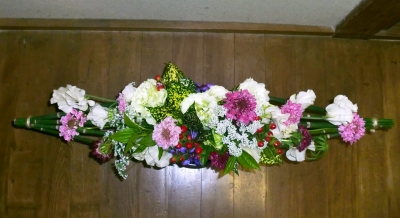 2級水平の花束