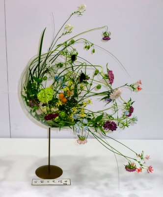 第47回えひめ花まつりでのフラワーアレンジコンテスト展示!