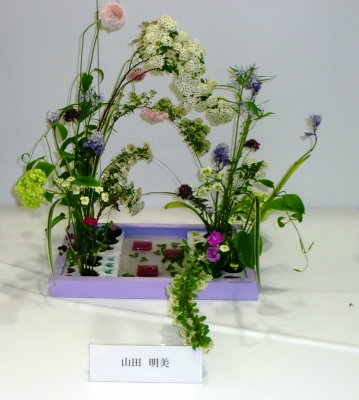 第47回えひめ花まつりでのフラワーアレンジコンテスト展示!
