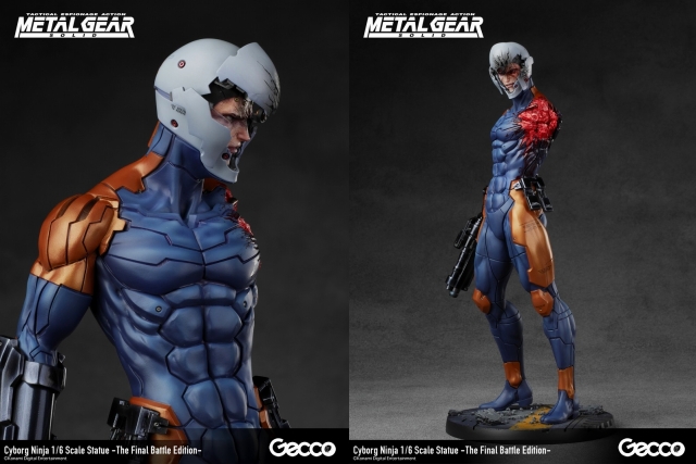 Gecco サイボーグ忍者 バトルダメージ版 + Tubbz メタルギア ソリッド/ サイボーグ忍者 1/6 スタチュー The Final