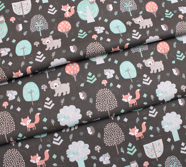 3 Wishes Fabric Little Forest 12948-BROWN