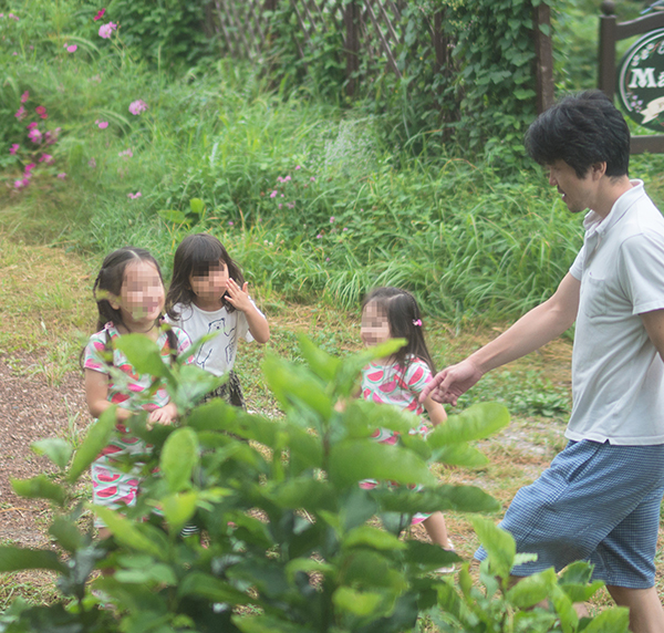 Eちゃんの旦那様とお子たち姉妹とまひるちゃん