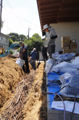 倉敷 建築設計事務所 岡山 お庭 雨水浸透