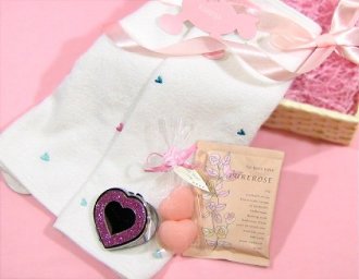 ハート刺繍タオルセット