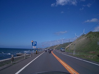 札幌メンバーと稚内に向かう途中の道道