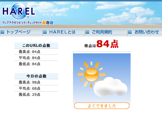 HARELの画面