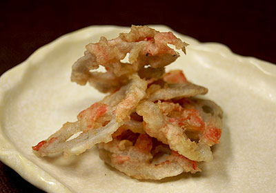 ハスの天ぷらおにぎり 47個目 九十九里おにぎりブログ 美味しいおにぎりレシピ