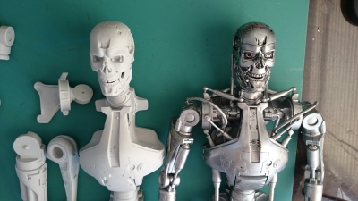 ターミネーター２　1/4　エンドスケルトン　アルゴノーツ　ガレージキット アルゴノーツの1/4エンドスケルトンをまた組んでみたい