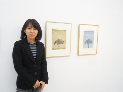 【シロヤギ様、検討中】鈴木敦子「雨の道」　木版画　限定20 シロヤギ様、検討中】鈴木敦子「雨の道」 木版画 限定20