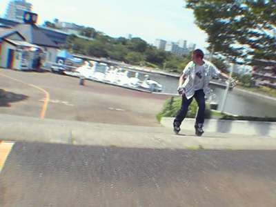 08.07.13:階段降り@新左近川ボート乗り場