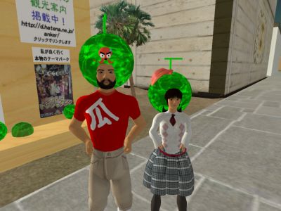 メロンDE記念撮影