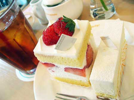 アテスウェイ アテスエ ケーキとアイスティ