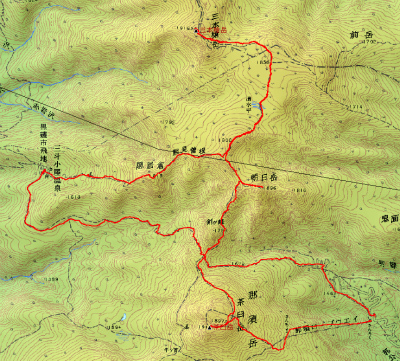 那須岳ルート図
