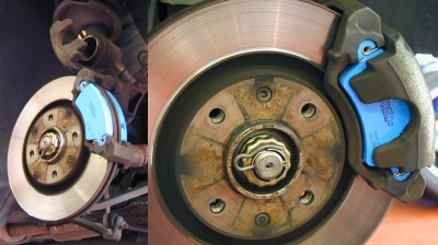 peugeot206.GIGAS ブレーキパッドフロント交換