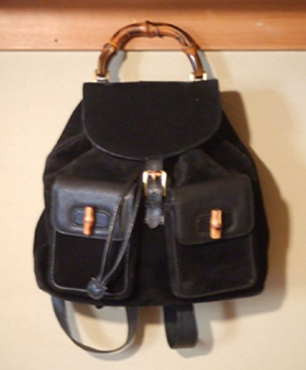 GUCCI 黒スエード リュック