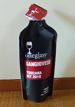 one glass wine
