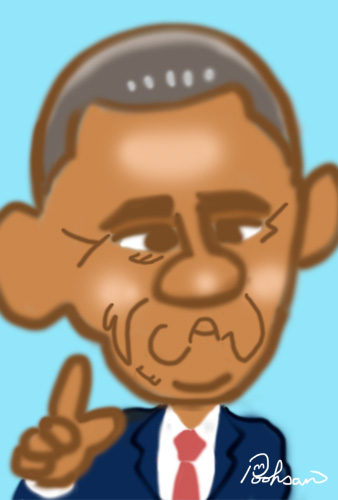 オバマ大統領 ぷーさんの似顔絵ブログ