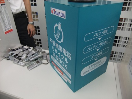 不要携帯電話リサイクル回収BOX