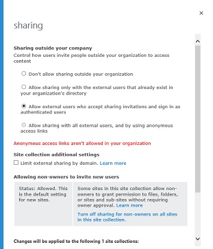 SharePoint External Site