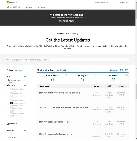 microsoft 365 roadmap sharepoint