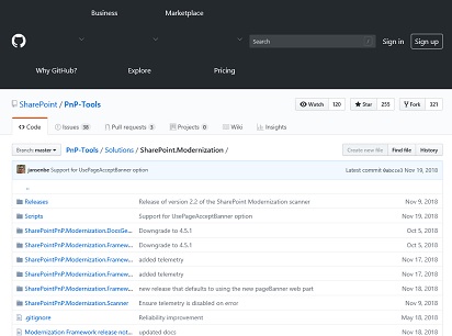 Github SharePoint PnP Tools Modern UI Scanner