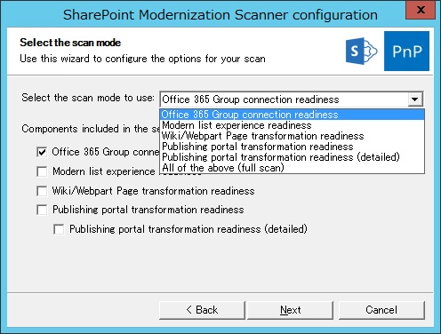 SharePoint Modernization Scanner Configuration