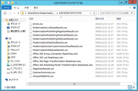 SharePoint Modernization Scanner Configuration result Files