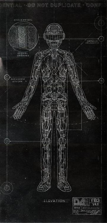 Daft Punk blueprints.