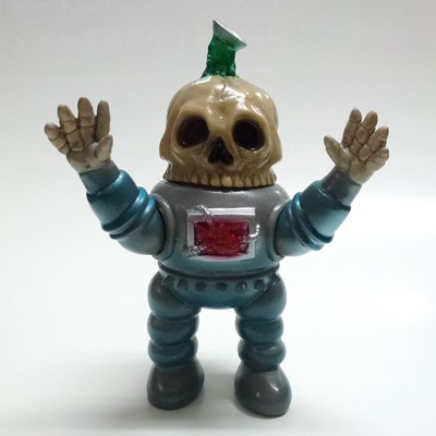 Kenth Toy Works デザフェス 60 ソフビ アストロスカルボット Kenth Toy Works ASTRO SKULLBOT -Blue- デザフェスで販売開始し