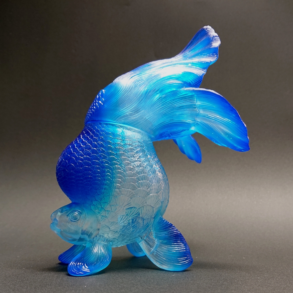 麟核 幼麟核 切子blue FROG TREE ソフビ りんかく 麟核 切子blue FROG TREE ソフビ りんかく 切子ブルー Frog Tree