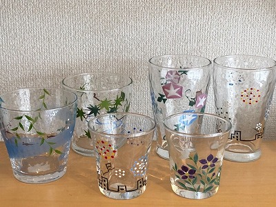 ガラス京絵付けカップ | 青葉堂日記