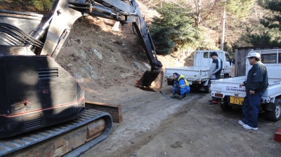 トラック移動作業