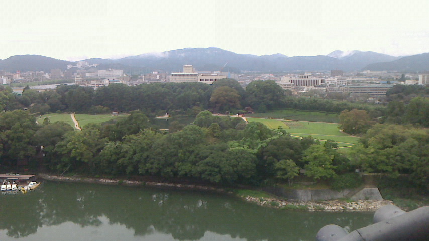 岡山城からの後楽園