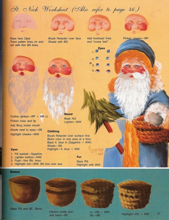 サンタクロースとかごの描き方