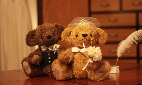 結婚お祝い テディベア ぬいぐるみ