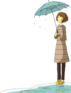 雨の中 あの人を待っています!!この時間が嬉しい… !