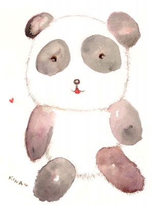 KINAイラスト ステッドラーフェア 銀座伊東屋にて パンダ