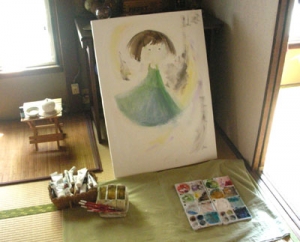 絵を描いている