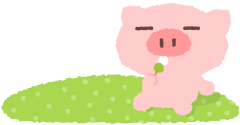 お花見　ぶたイラスト