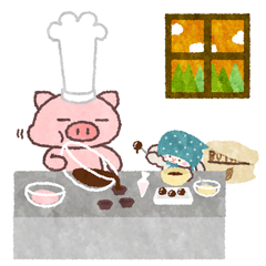 ぶたたのチョコ作り
